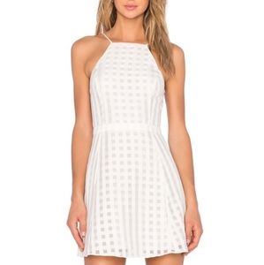 NBD x Revolve Animosity White Gingham Mini Dress